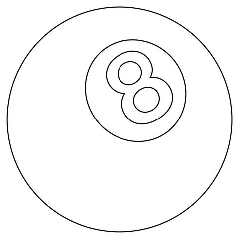 Pool 8 Ball Coloring Page